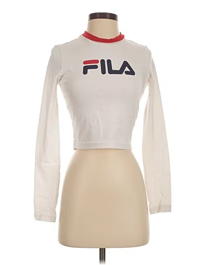Pre-owned Fila Long Sleeve Turtleneck In Ivory