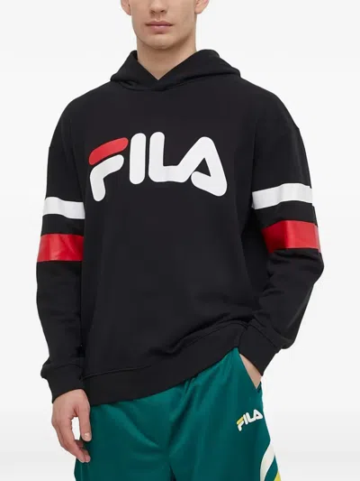 Fila 로고 긴소매 후디 In Black