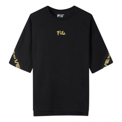 Fila Loose Short Sleeve Couple Style Black