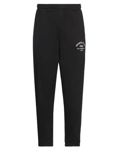 Fila Man Pants Black Size S Cotton, Polyester