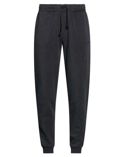 Fila Man Pants Black Size Xs Cotton, Polyester In Multi