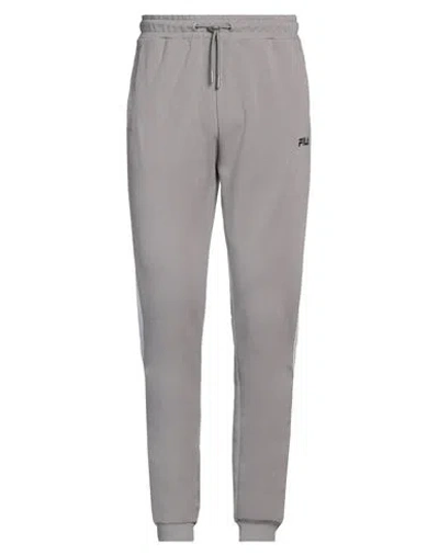 Fila Man Pants Grey Size M Cotton, Polyester