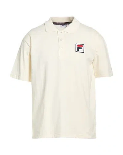 Fila Man Polo Shirt Off White Size S Cotton