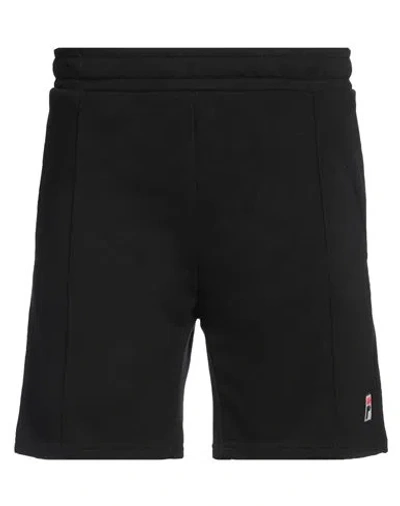 Fila Man Shorts & Bermuda Shorts Black Size S Cotton, Polyester