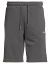 Fila Man Shorts & Bermuda Shorts Charcoal Size S Organic Cotton, Polyester In Gray