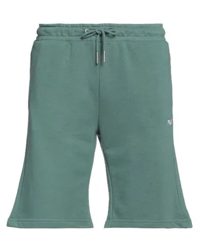 Fila Man Shorts & Bermuda Shorts Green Size L Organic Cotton, Polyester