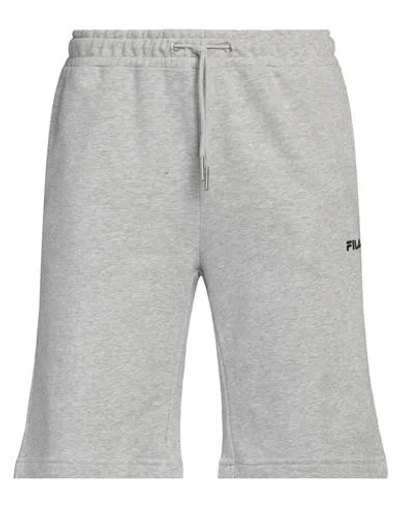 Fila Man Shorts & Bermuda Shorts Grey Size M Organic Cotton, Polyester