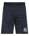 Fila Man Shorts & Bermuda Shorts Midnight Blue Size S Cotton, Polyester In Blue