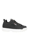 Fila Man Sneakers Black Size 10.5 Textile Fibers In Black