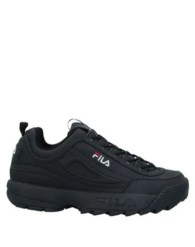 Fila Man Sneakers Black Size 9 Textile Fibers