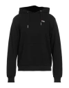 Fila Sleek Black Hooded Sweatshirt With Embroidery In Black