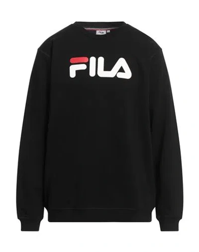 Fila Man Sweatshirt Black Size S Cotton, Polyester