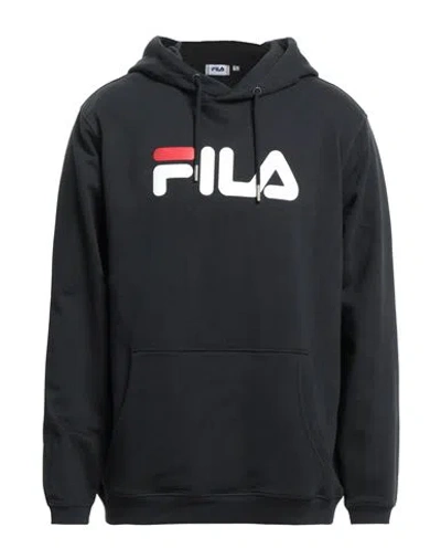 Fila Man Sweatshirt Black Size Xl Cotton, Polyester