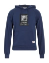 Fila Man Sweatshirt Blue Size S Cotton, Polyester