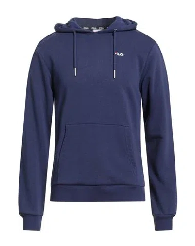 Fila Man Sweatshirt Blue Size S Cotton, Polyester
