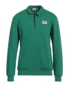 Fila Man Sweatshirt Green Size Xs Cotton, Elastane In Green