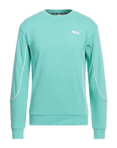 Fila Man Sweatshirt Light Green Size S Cotton, Polyester