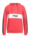 Fila Man Sweatshirt Red Size Xs Cotton, Polyester In Red