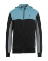 Fila Man Sweatshirt Sky Blue Size S Cotton, Polyester In Blue