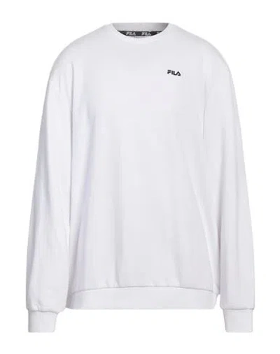 Fila Man Sweatshirt White Size L Cotton, Polyester