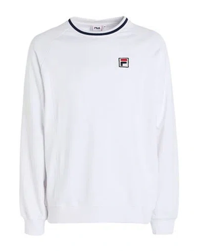 Fila Man Sweatshirt White Size M Organic Cotton, Polyester