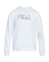 Fila Man Sweatshirt White Size Xs Cotton, Polyester In White