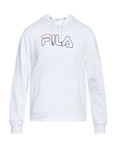 Fila Man Sweatshirt White Size Xs Cotton, Polyester