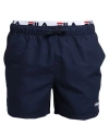 Fila Man Swim Trunks Midnight Blue Size Xs Polyester In Blue