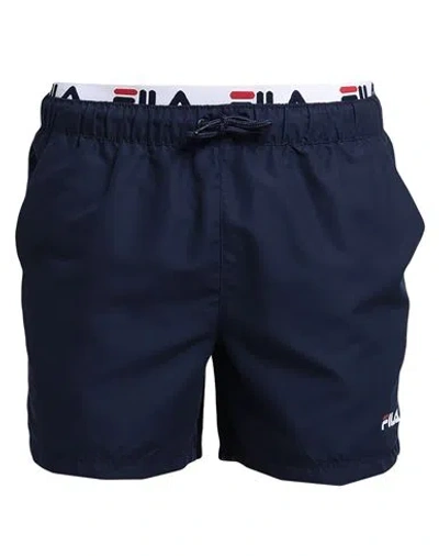 Fila Man Swim Trunks Midnight Blue Size Xs Polyester