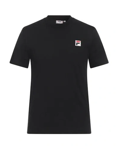 Fila Man T-shirt Black Size S Organic Cotton