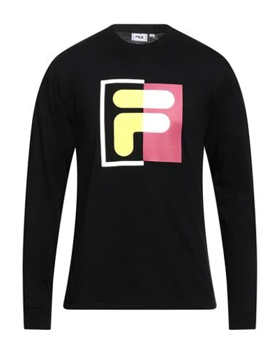 Fila Man T-shirt Black Size S Cotton