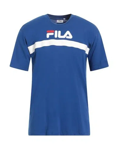 Fila Man T-shirt Blue Size M Cotton