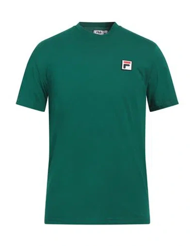 Fila Man T-shirt Emerald Green Size M Organic Cotton