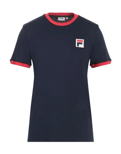 Fila Man T-shirt Midnight Blue Size M Organic Cotton