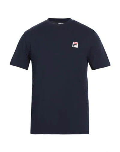 Fila Man T-shirt Midnight Blue Size Xs Organic Cotton
