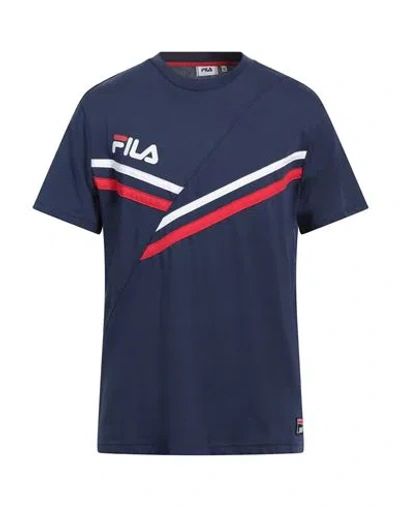 Fila Man T-shirt Navy Blue Size S Cotton