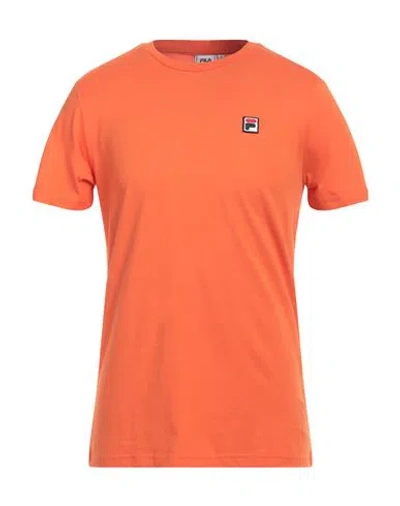 Fila Man T-shirt Orange Size S Cotton
