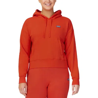 Fila Marina Womens Fitness Activewear Hoodie In Red