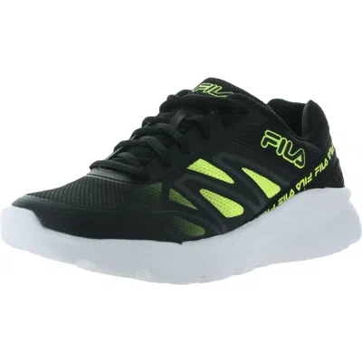 Fila Memory Cryptostride Mens Lace Up Workout Running Shoes In Black