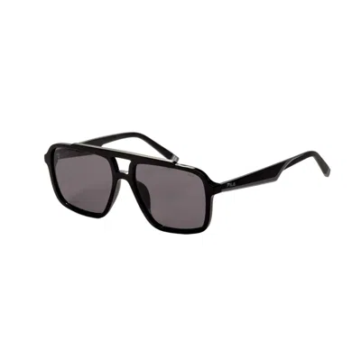 Fila Men's 57 Mm Shiny Black Sunglasses