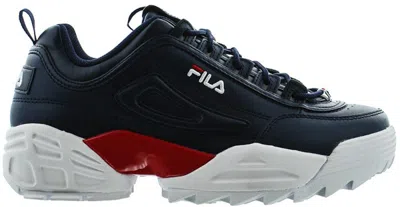 Pre-owned Fila Men's  Disruptor 2 Lab Navy Sneakers In  Navy Blue/white/ Red In Multi