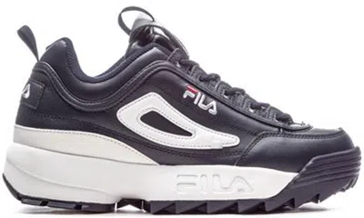 Pre-owned Fila Men's  Disruptor 2 Navy Red Sneakers In  Navy Blue/white/ Red
