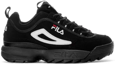 Pre-owned Fila Men's  Disruptor 2 Red Sneakers In Black/white/ Red In Multi