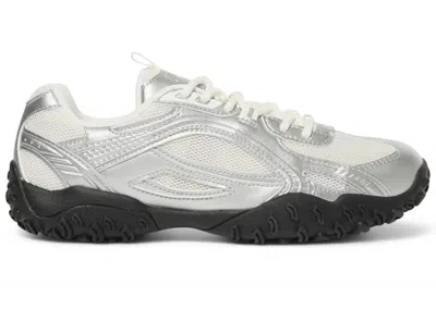 Pre-owned Fila Men's  Echappe Ms Metallic Silver Sneakers In Grey/white In Multi