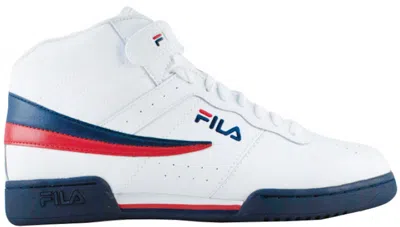 Pre-owned Fila Men's  F13 Navy Red Sneakers In White/ Navy Blue/ Red