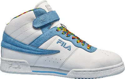 Pre-owned Fila Men's  F13 Shoe City Puzzle Piece Sneakers In White/light It Up Blue