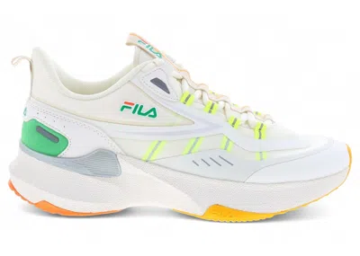 Pre-owned Fila Men's   Tactik 5 Gum Sneakers In White/green/lime