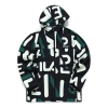 Fila Men's  Full Print Casual Woven Hooded Jacket Black