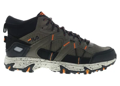 Pre-owned Fila Men's  Grand Tier Mid Sneakers In Brown/black/orange