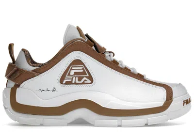 Pre-owned Fila Men's  Grant Hill 2 Low 2pac Sneakers In 165 White/tobacco Brown/black